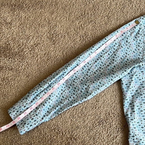 Calder Of Carmel Limited Edition Blue Insect Bug Print Button Down Shirt - Picture 11 of 11